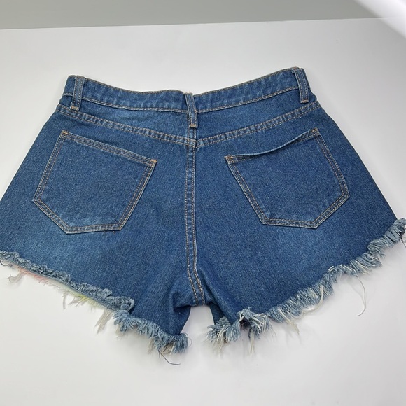 MISSLOOK DENIM DISTRESSED  SHORTS SZ M - Picture 2 of 7